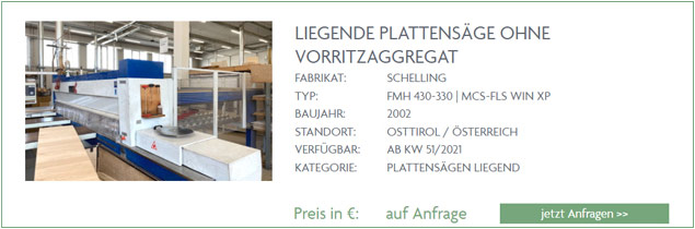 Beispiel für die Verkaufs-Anzeige einer Plattensäge - für größere Ansicht bitte klicken/touchen